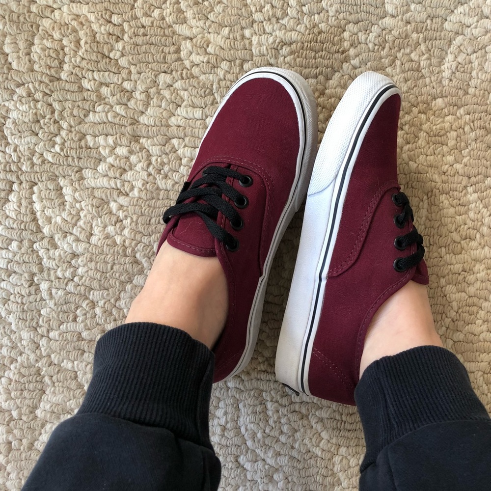 Authentic maroon Vans
